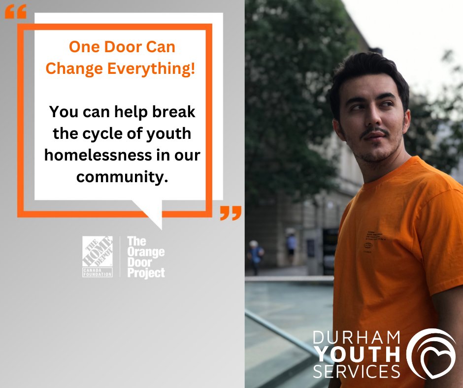 The @HomeDepotCanada #OrangeDoorProject campaign, supports 126 organizations that are committed to preventing and ending youth homelessness in Canada. Please donate at the Pickering, Ajax or Whitby South Home Depot or online before June 25th : bit.ly/3p2NZiD