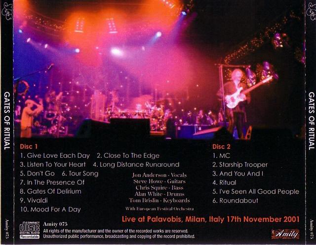 YES❗️

Live at Palavobis, Milan, Italy, November 17 2001.

@yesofficial #JonAnderson #ChrisSquire #AlanWhite #SteveHowe #TomBrislin