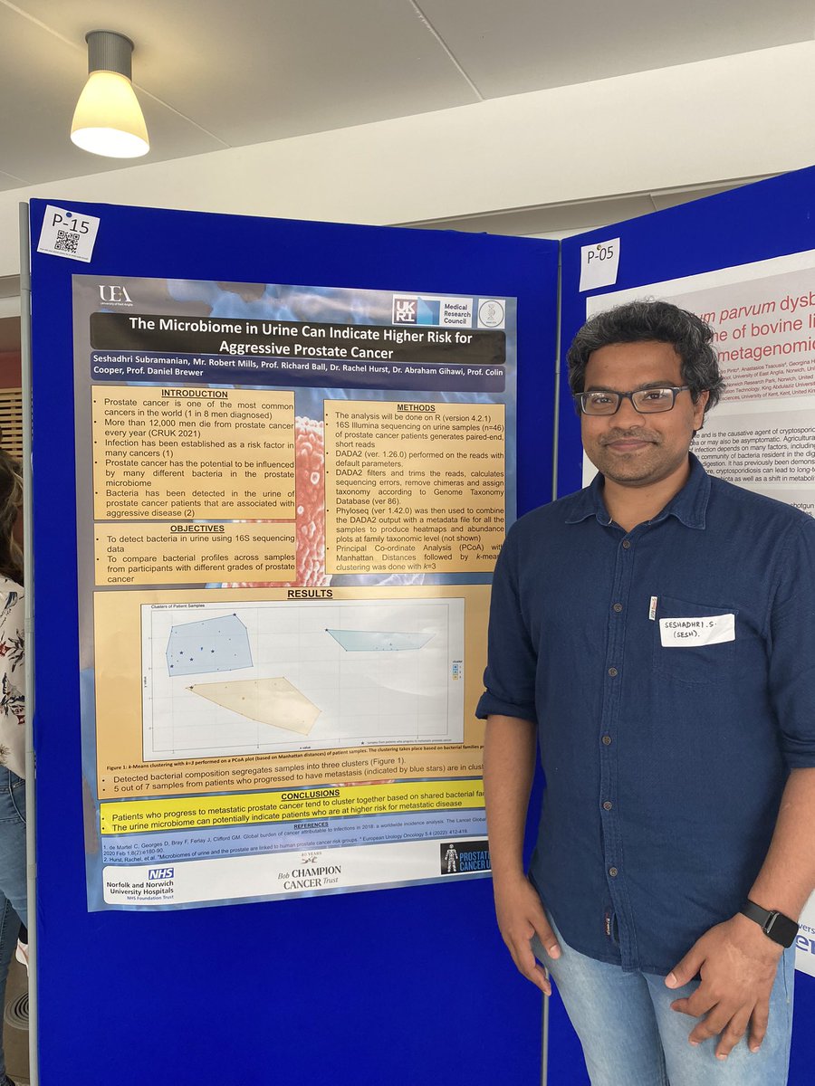 PGR Seshadri Subramanian from @UeaMed and his poster at the @UEA_Health @UeaMed @uniofeastanglia Faculty of Medicine and Health Sciences PGR Conference! #PGR #PhD #phdlife #research #prostatecancer