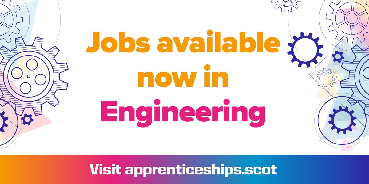 Engineer your future! ⚙️ There is a wide range of apprenticeship vacancies available in the Engineering sector on apprenticeships.scot ➡️ fal.cn/3z7hq