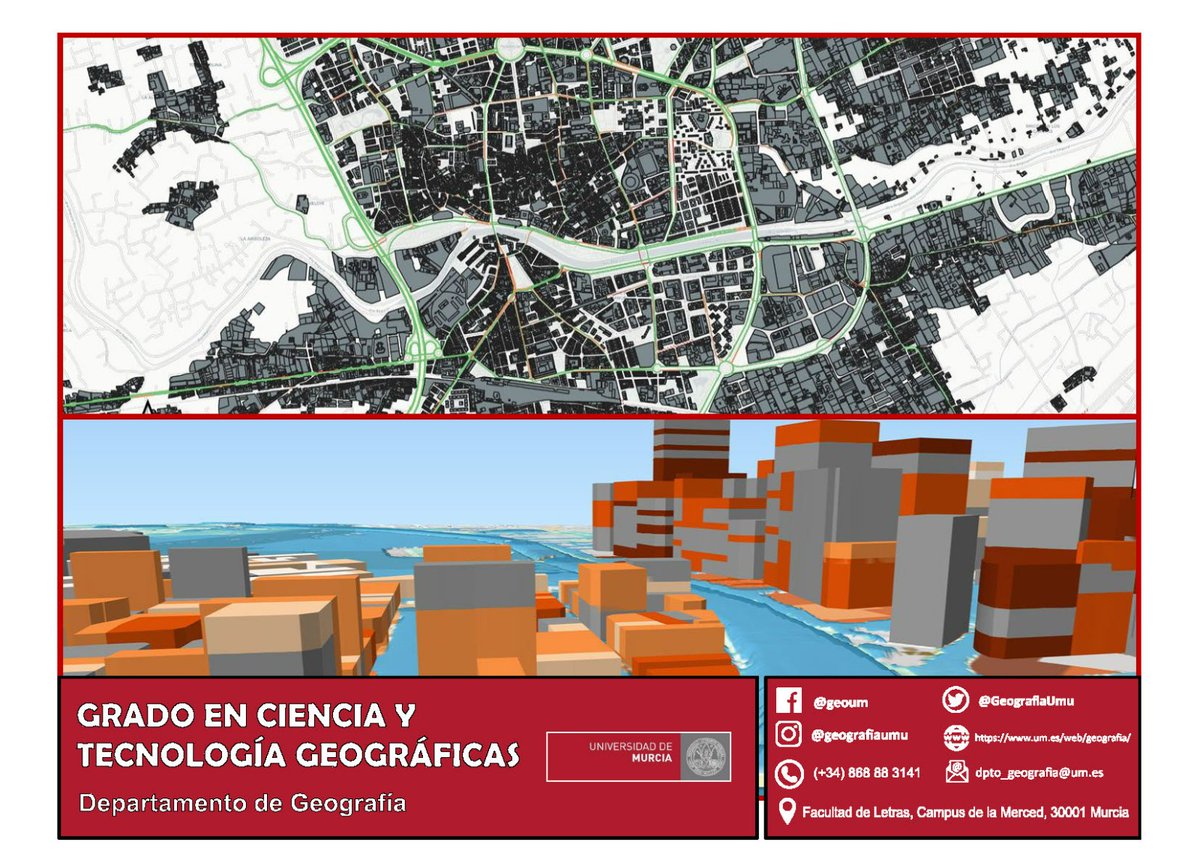 GeografiaUmu's tweet photo. Enhorabuena por los resultados en la #EBAU2023. Ahora toca decidir que estudiar  en la @UMU
ATENCIÓN❗️: Si os gusta en análisis espacial, el clima, el análisis de riesgos naturales y tenéis vocación, os esperamos en: https://t.co/ie3BhSW2Ub

🗺️: lo que podéis llegar a hacer https://t.co/ur6mFMlNWV