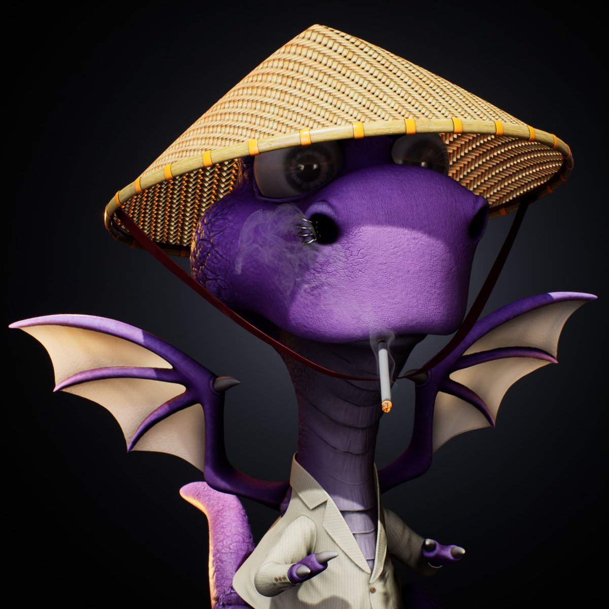 A very special rare moment a Dragon with Rice Hat cooking rice in not hygienic conditions... @DragonsArena_io #dragonsarena #drakesto10