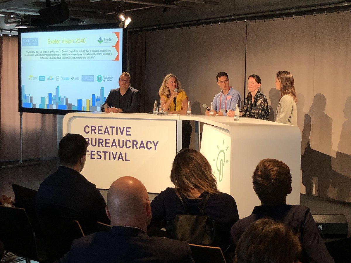 Civocracy's tweet photo. “It’s a match! How to build long lasting public/private relationships”, @chloepahud is leading the panel to reflect on the experiences from some of the fellows of the #RISEcities initiated by @bmwfoundation. Thanks @DarkMatter_Labs @RonnquistLinnea @nonarchitecture @liveableexeter @ExeterCouncil for sharing your insights! 💙