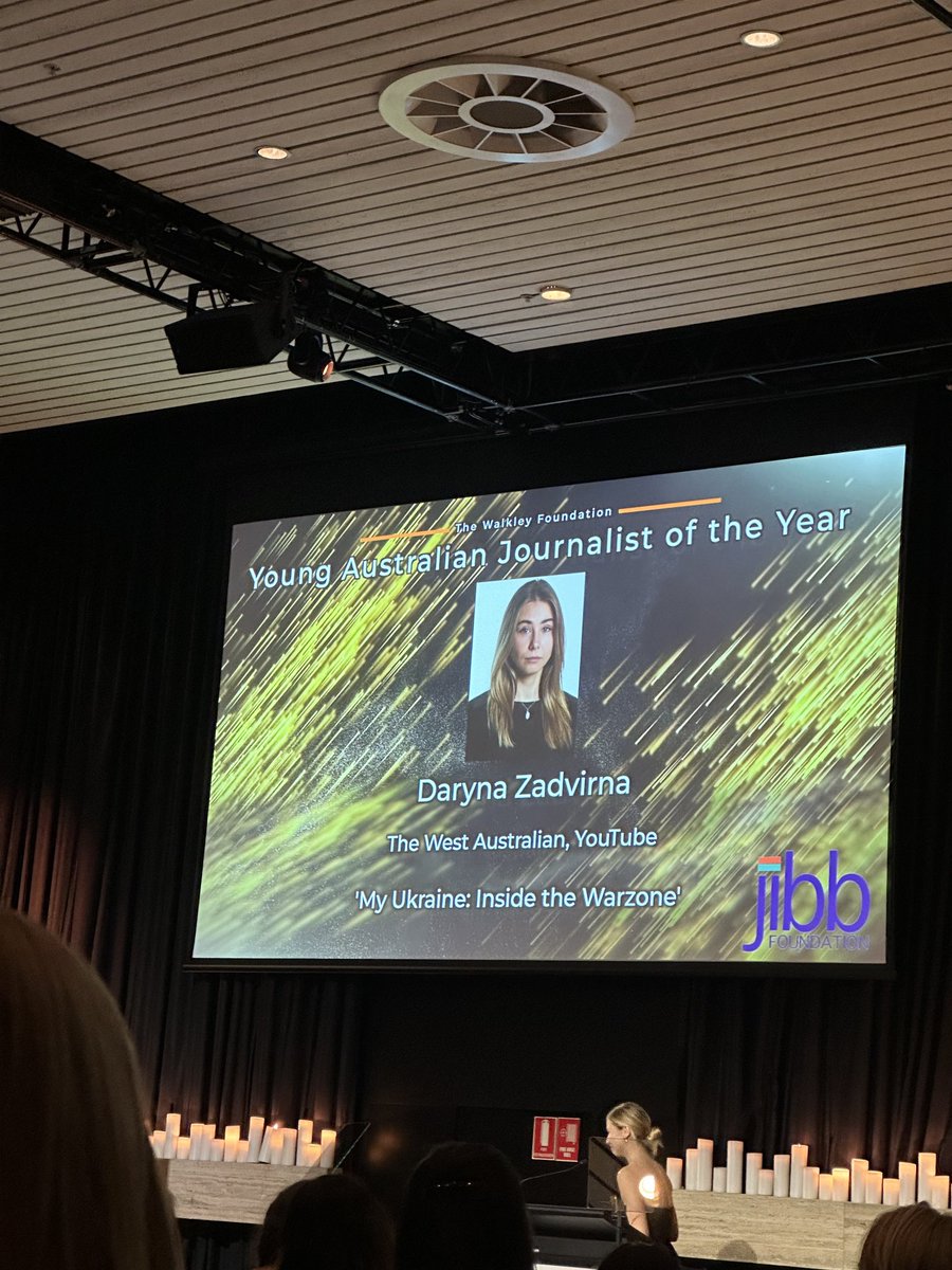 Congratulation to the Walkley Young Journalist of the Year for her work covering the Ukrainian war