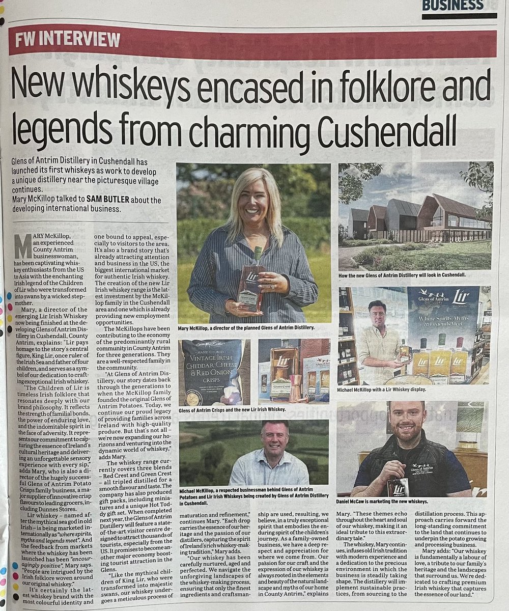 @farm_week I cover the intriguing brand story of Lir Irish Whiskey from Glens of Antrim Distillery ⁦@GlensOfAntrim⁩ #lovelocalinnovation