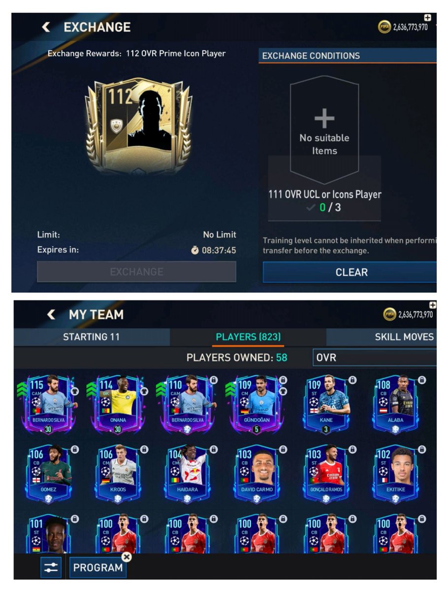 EAFCMobileForum's tweet photo. In this UTOTS Blunder don't forget about these UCL exchanges

These exchanges are ending in 7.5 Hrs

And we still didn't got the UCL🏆 RTTF UPGRADE 

Some f2ps been waiting to do this exchange for a long time, now they won't be able to do it 

Do you think they should extend it ? https://t.co/JgJ6eRKQxo