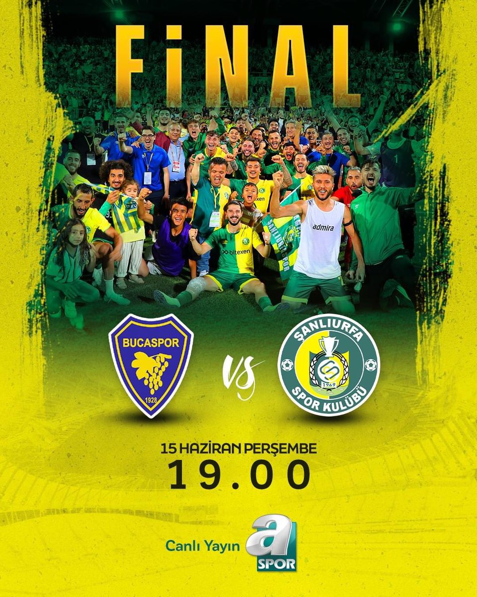 Haydi Şanlıurfa🔰

O Sene Bu Sene🏆

Şanlıurfaspor’umuzun Bucaspor ile gerçekleştireceği final maçında başarılar diliyorum 

#SanlıurfaSpor #Sanlıurfa #Şampiyon 

<a href="/Sanliurfaspor/">Kızılkaya Tarım Şanlıurfaspor</a> <a href="/valisalihayhan/">Salih AYHAN</a> <a href="/zabeyazgul/">Zeynel Abidin BEYAZGÜL</a> <a href="/adelioglu63/">Ali ihsan Delioğlu</a>