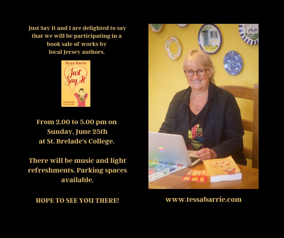 I am delighted to participate in this event, and I hope to see you at St. Brelade's College between 2.00 and 5 pm on 25th June!
#booksale
#localauthors
#stbreladescollege
#jerseychannelislands