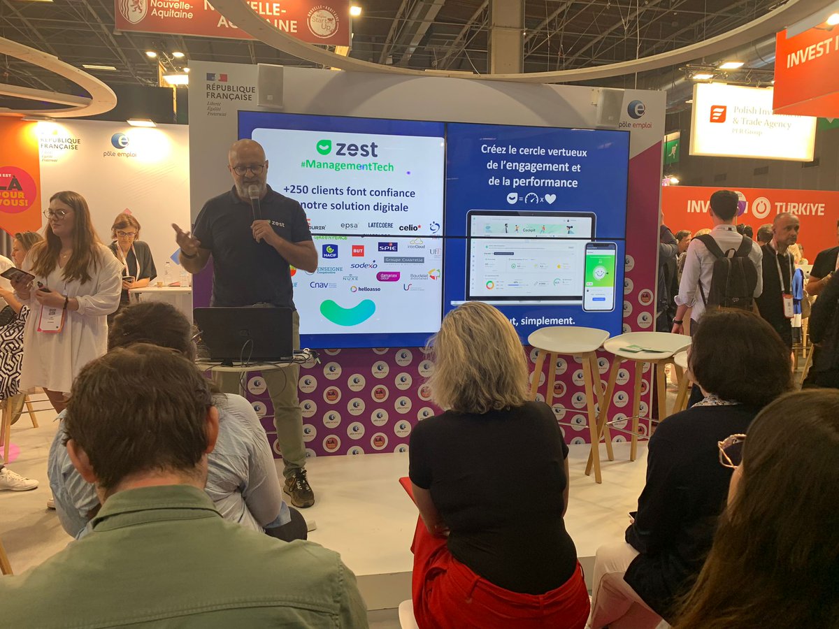 [Les Talk #AvecPôleEmploi 🗣️] 70 % des leviers de l’engagement des collaborateurs dépendent du #management 🔎 👌#VivaTech2023 #AvecPôleEmploi