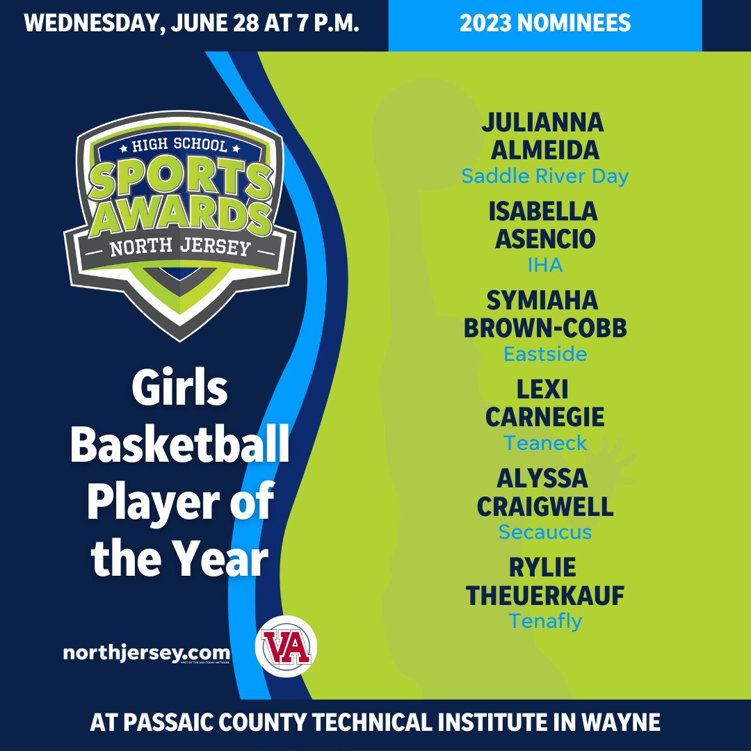 Today’s nominees for the 2023 North Jersey Sports Awards are for girls basketball. Looking to be at the show? Check out the link to RSVP on June 28 at PCTI in Wayne: northjersey.com/story/sports/h…