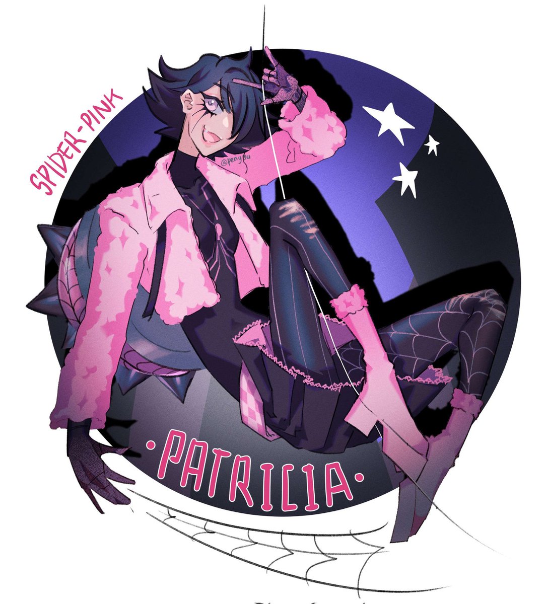 peny0u's tweet image. She hides when things get hard 🕷️🎀💖 #spidersona