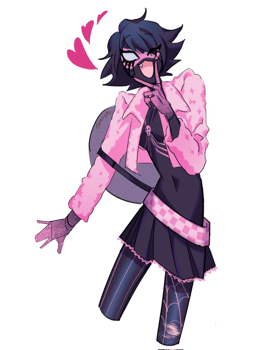 peny0u's tweet image. She hides when things get hard 🕷️🎀💖 #spidersona