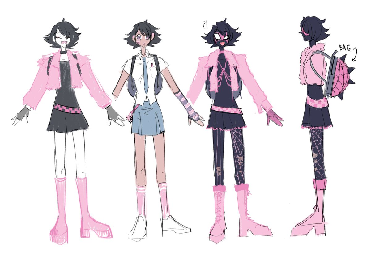 peny0u's tweet image. She hides when things get hard 🕷️🎀💖 #spidersona