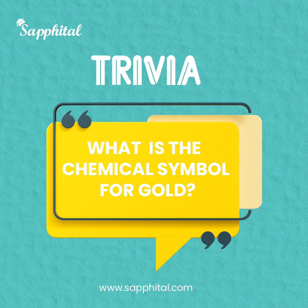 Ready for a little exercise?😉
Gold is Au-some! 

What do you think the chemical symbol for gold is ?

Let us know in the comment session!

#thursday#thursdaytrivia#triviaquestions#sapphital#blowyourminds#fastthinkers#puzzles