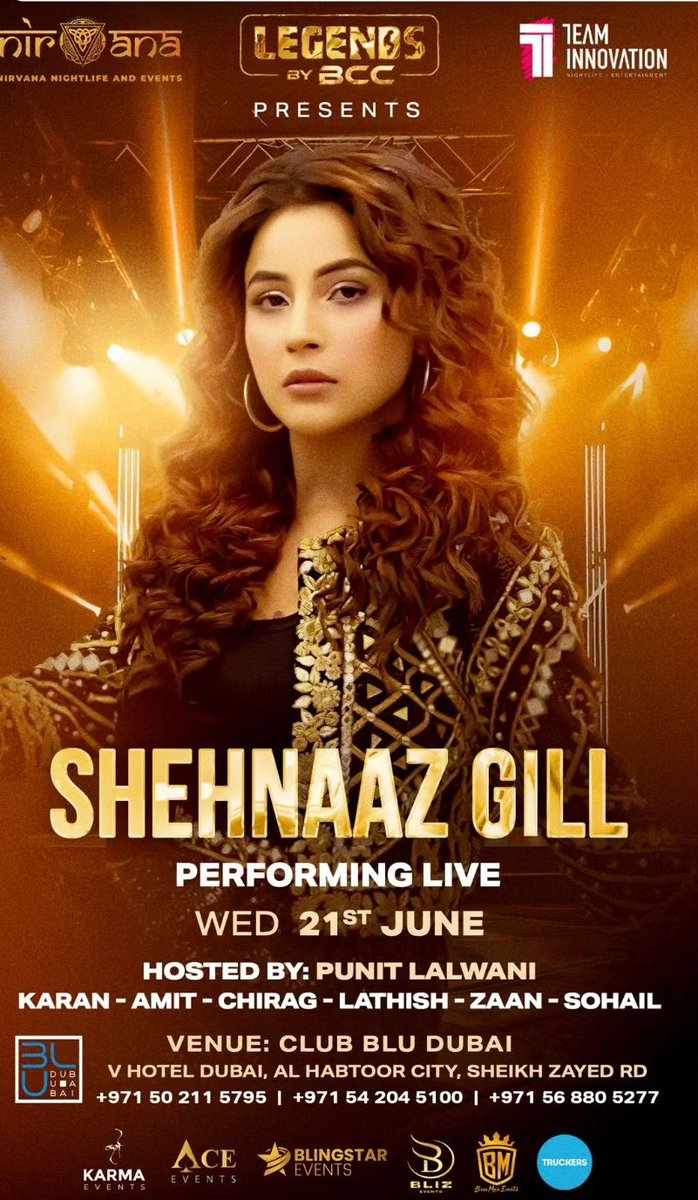 BIG BREAKING!

SHEHNAAZ will be performing live on 21st June in Dubai 🔥🔥🔥🔥🔥

#ShehnaazGill • @ishehnaaz_gill