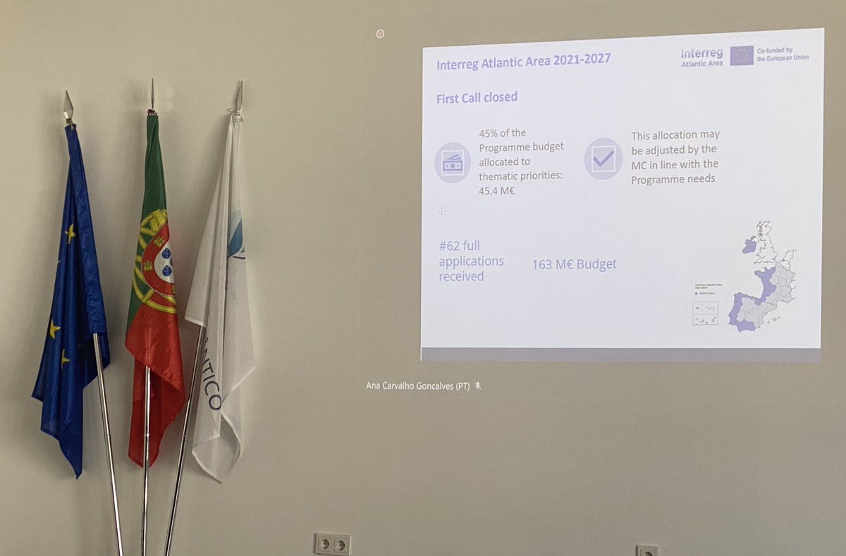 Interreg Atlantic Area (@atlanticarea) on Twitter photo The Managing Authority of #Interreg #AtlanticArea is participating at the 2nd Steering Committee of the <a href="/EUAtlantic/">EU Atlantic Strategy</a> in #Lisbon under the Portuguese Presidency <a href="/DGPM_Portugal/">DGPM_Portugal</a> 🌊
Our programme is committed to build strong synergies with the #AtlanticStrategy 🇪🇺 The Managing Authority of #Interreg #AtlanticArea is participating at the 2nd Steering Committee of the <a href="/EUAtlantic/">EU Atlantic Strategy</a> in #Lisbon under the Portuguese Presidency <a href="/DGPM_Portugal/">DGPM_Portugal</a> 🌊
Our programme is committed to build strong synergies with the #AtlanticStrategy 🇪🇺