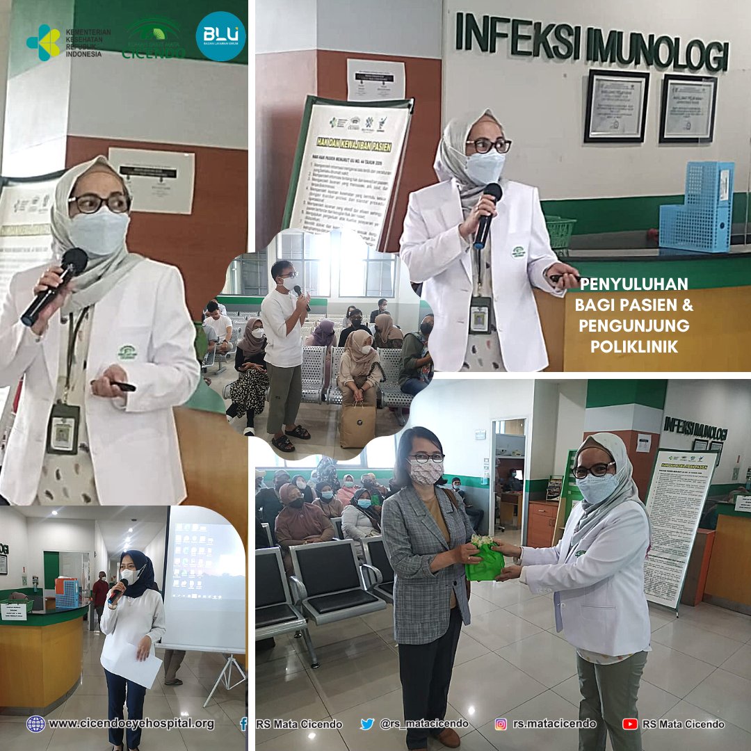 rs_matacicendo's tweet image. Sebagai upaya memberikan edukasi kesehatan, dilakukan penyuluhan #pkrs bagi pasien &amp;amp; pengunjung dengan narasumber #dokter juga #nakes lainnya di PMN RS Mata Cicendo 
#SalamSehatMata #rsmatacicendo