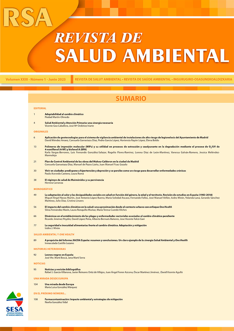 SesaTweet's tweet photo. Publicado un nuevo número de la Revista de Salud Ambiental, titulado "Adaptabilidad al cambio climático" @SesaTweet  #RSA https://t.co/XWQ70wa7cP https://t.co/Fryofc3DLU