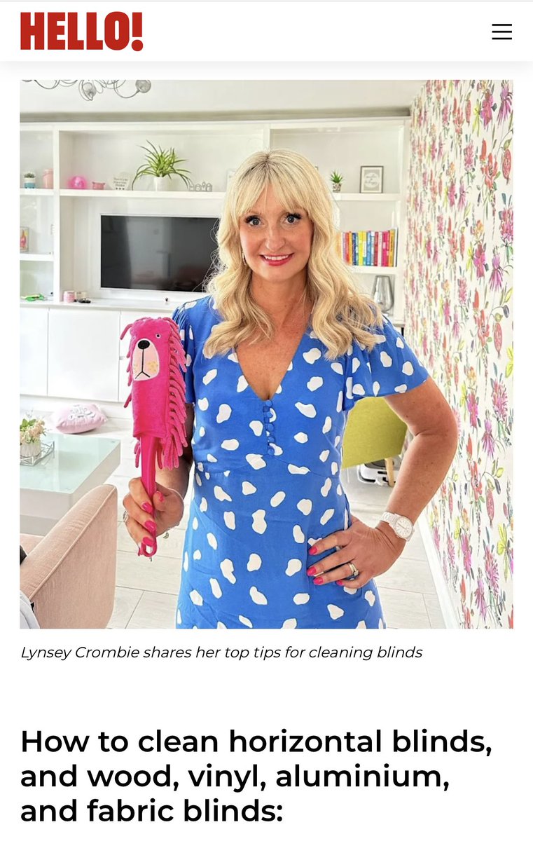 I am always getting asked ‘How to clean blinds’

So if you need that tip check out my latest feature with <a href="/hellomag/">HELLO!</a> 

lnkd.in/e_m-DxG6