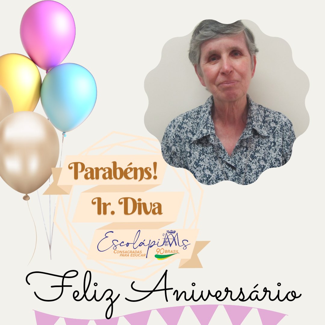 Hoje celebramos e damos graças a Deus pelo dom da vida e vocação da Irmã Diva.
#felizaniversario
#escolapiasdobrasil
#consagradasparaeducar