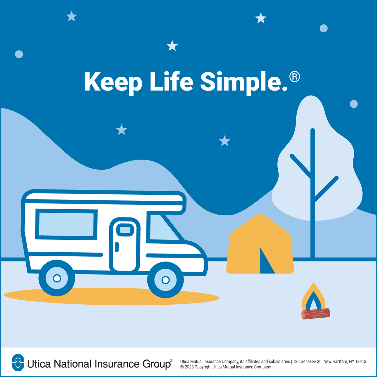 Keep Life Simple® with one Auto policy for your Motor Home* adventures and more.

Visit hubs.li/Q01TgW530 to find an independent agent that represents the member companies of the Utica National Insurance Group near you.

*Available in Connecticut, Virginia, and New York.