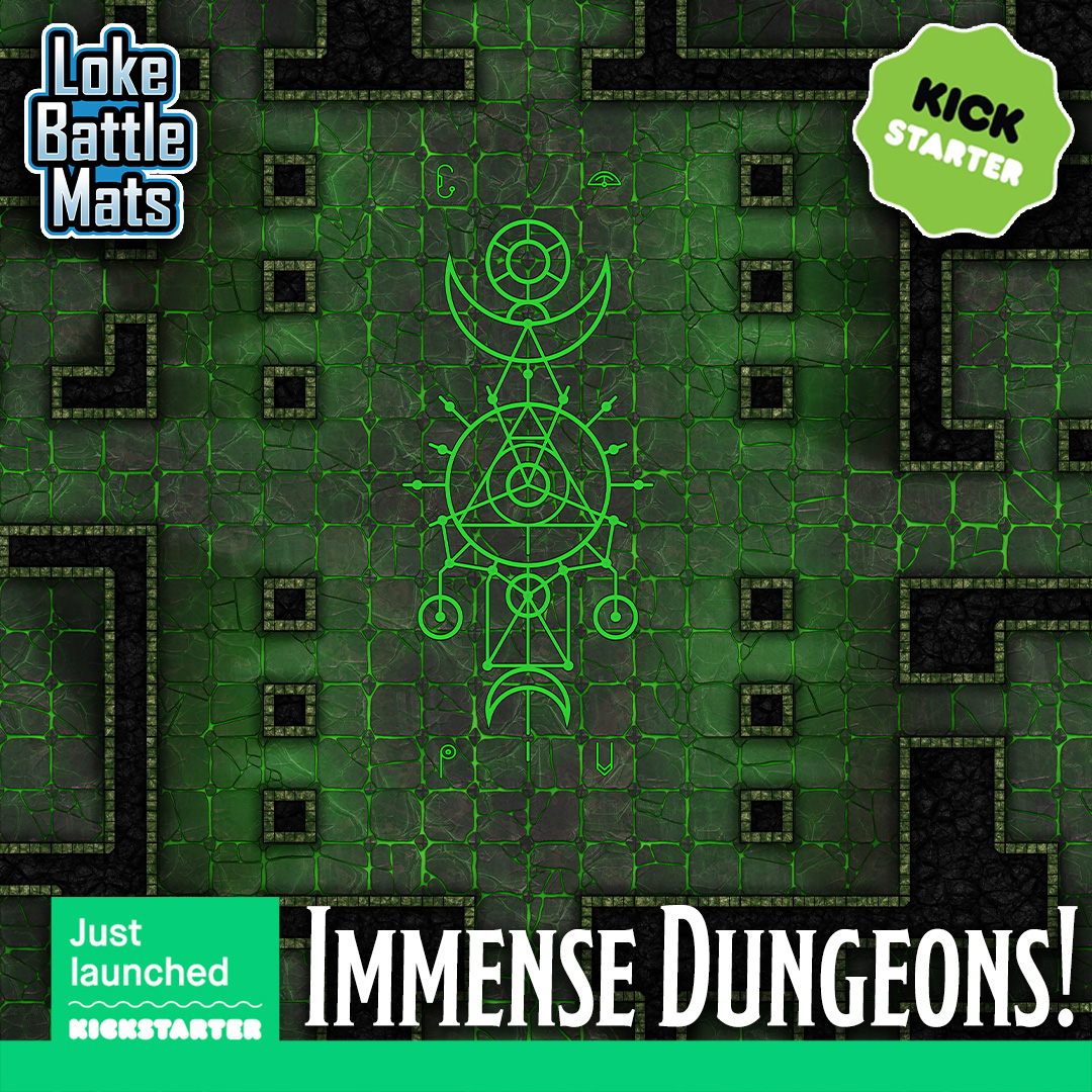 LokeBattlemats's tweet image. HUGE map collection. Includes 1000+ map tiles to create your own layouts, dozens of ready to roll EPIC dungeons and tokens to customize them with.
kickstarter.com/projects/gamin…
#dnd #rpgbattlemap #dungeonmap