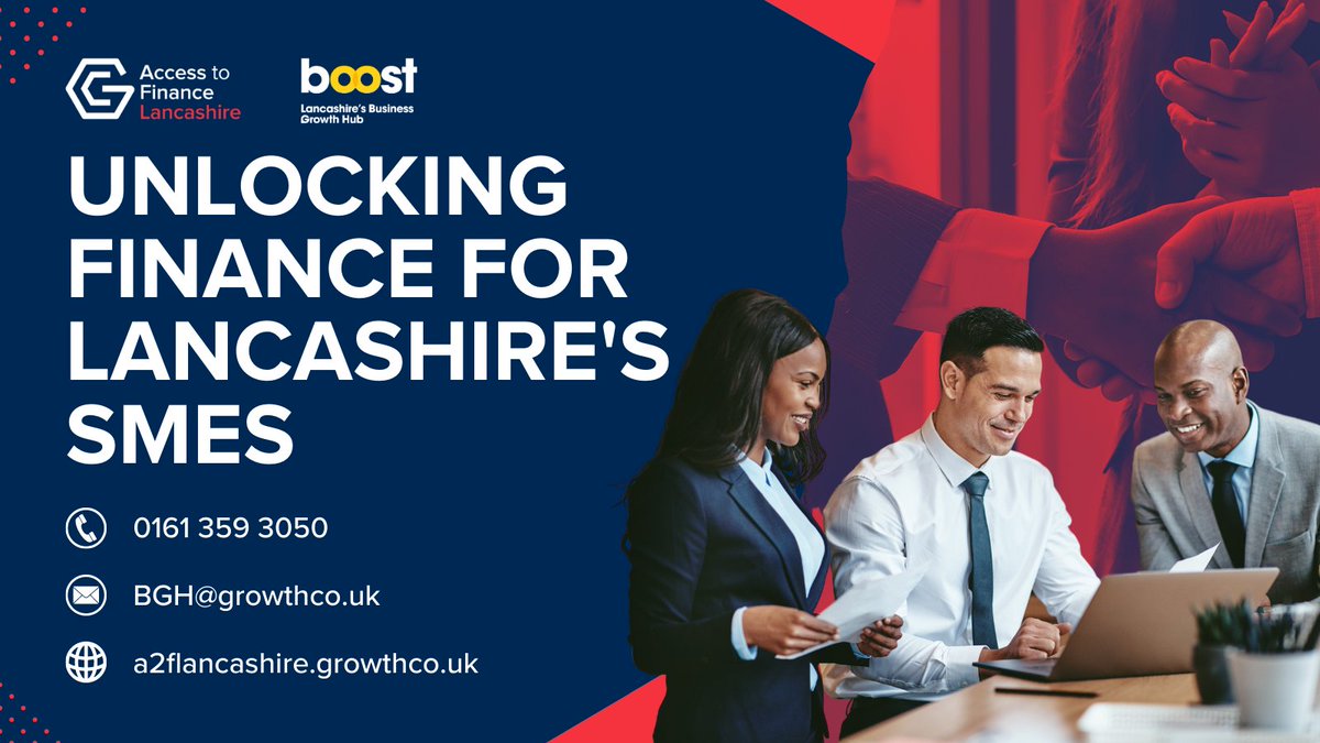 Get in touch for funded, impartial support and advice at no cost to your business. 

Our dedicated finance specialists have the expertise to help local businesses identify the most relevant funding sources. 

Contact us below 

ow.ly/MLWo50NsPh4

<a href="/BoostInfo/">Boost; Lancashire's Business Growth Hub</a>