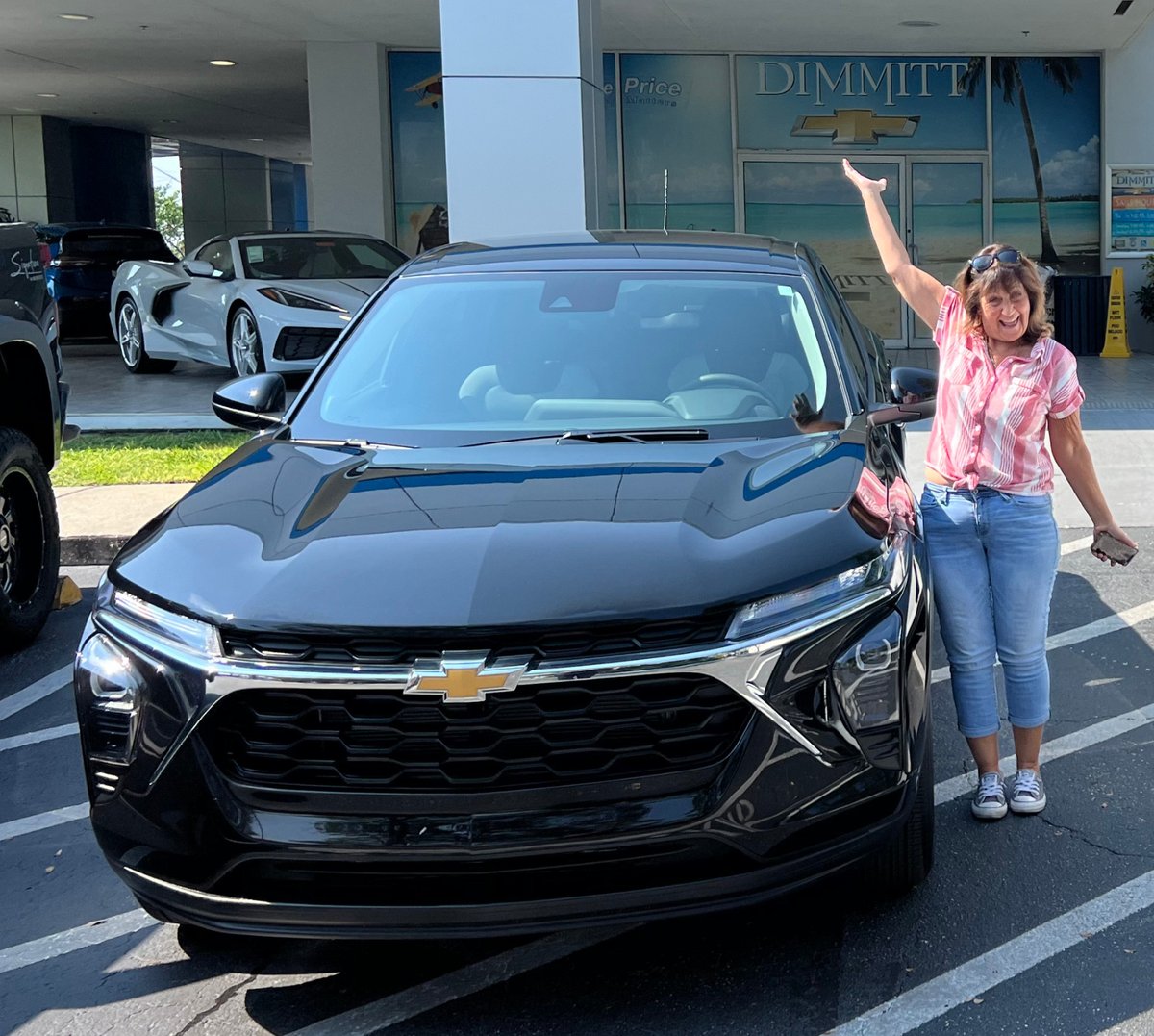 Ta-da! Check it out! Denise recently picked up this brand-new #2024Trax from Christopher Nance at #DimmittChevrolet! 💯 Talk about awesome! 🤩 Congrats Denise, and thank you! 🔥 #DimmittFam #NewCarSmell #HappyDriving