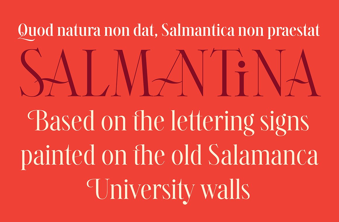 [New Font Release] Typerepublic released Salmantina. bit.ly/3N6QTLz #typecache