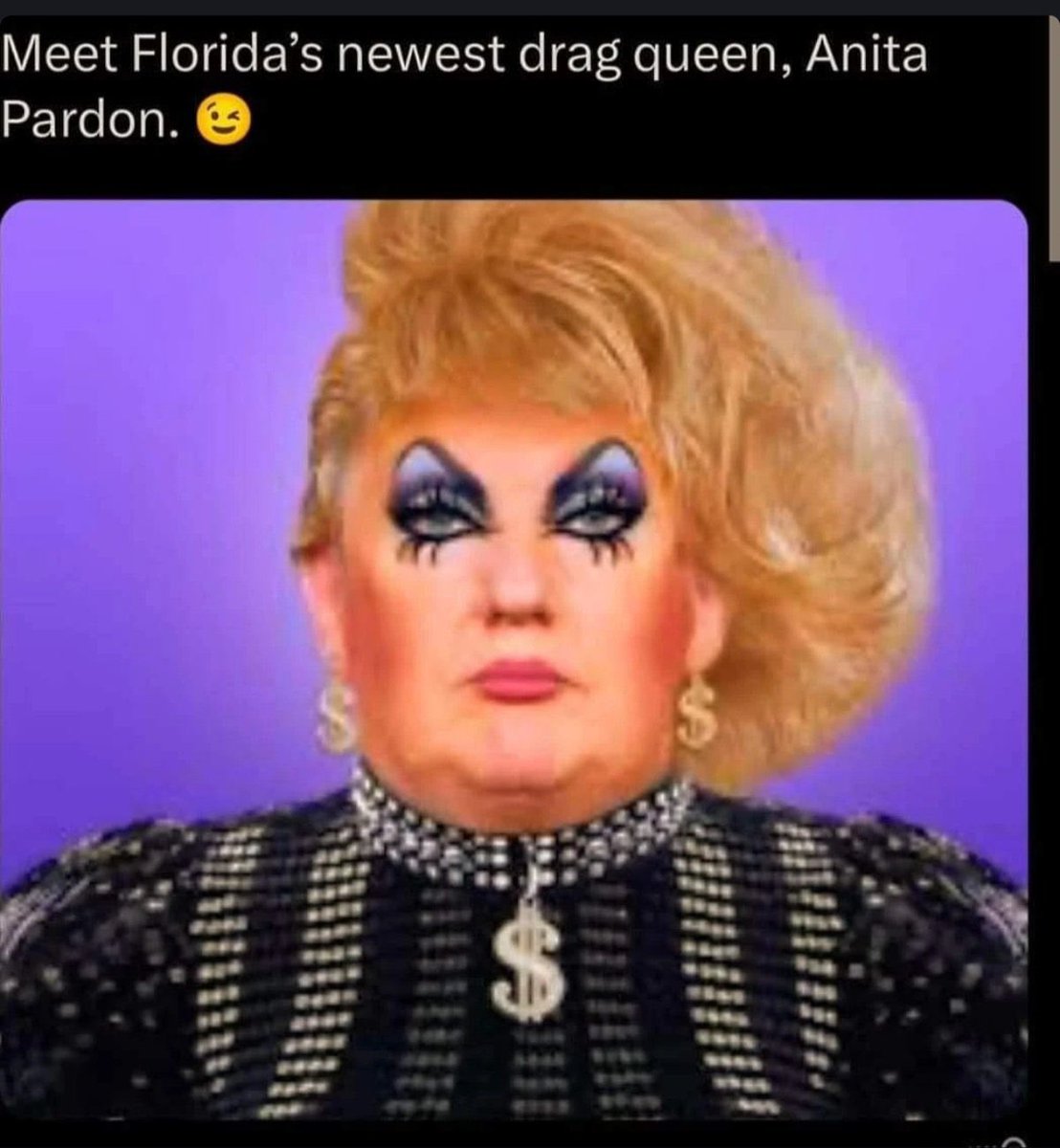 @realTuckFrumper No pardon, the best punishment/reform Donald could have is a short stint in prison participating in their televised Prison Drag show