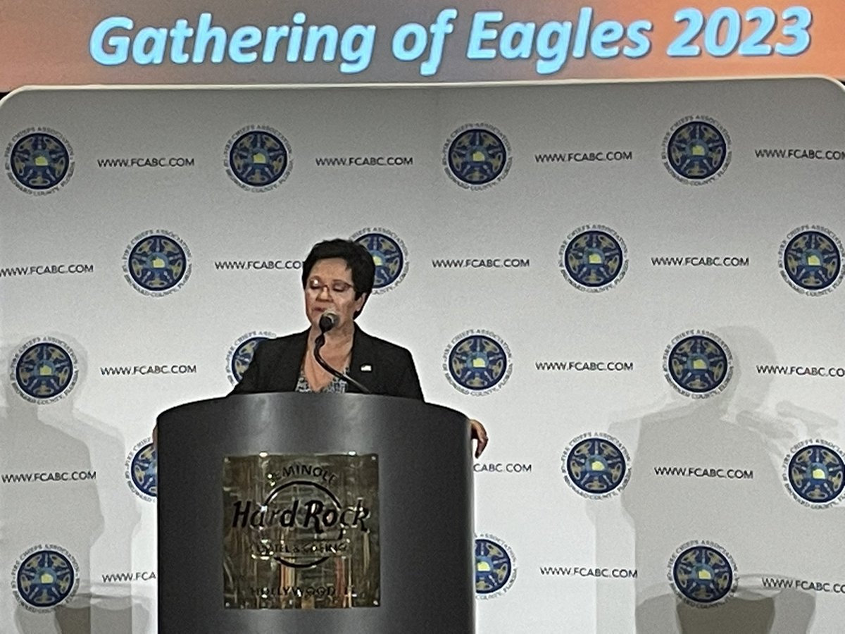 Eagles take flight! USFA Administrator, Lori Moore-Merrill addresses the Gathering of  Eagles during the opening program. The future of EMS and pathways to get there will be discussed today and tomorrow. Topics like ECMO, Ultrasound, finger thoracostomy, and so much more. Join us