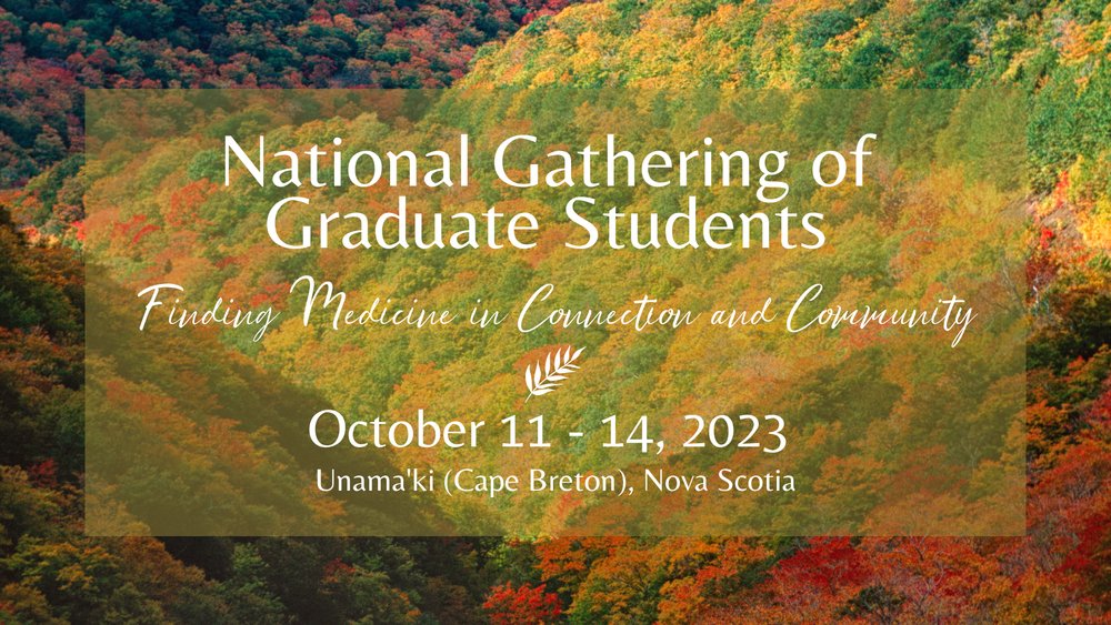 Atlantic_IMN's tweet photo. 📢Call for abstracts for the 2023 National Gathering of Graduate Students (NGGS) is now open! This year's gathering is taking place in Unama'ki (Cape Breton) Oct 11th-14th 2023 at the Membertou Trade &amp; Convention Centre. Apply by July 5th at 11:59pm AST. 

https://t.co/0IdyTJHotn https://t.co/goxiUBNcDm