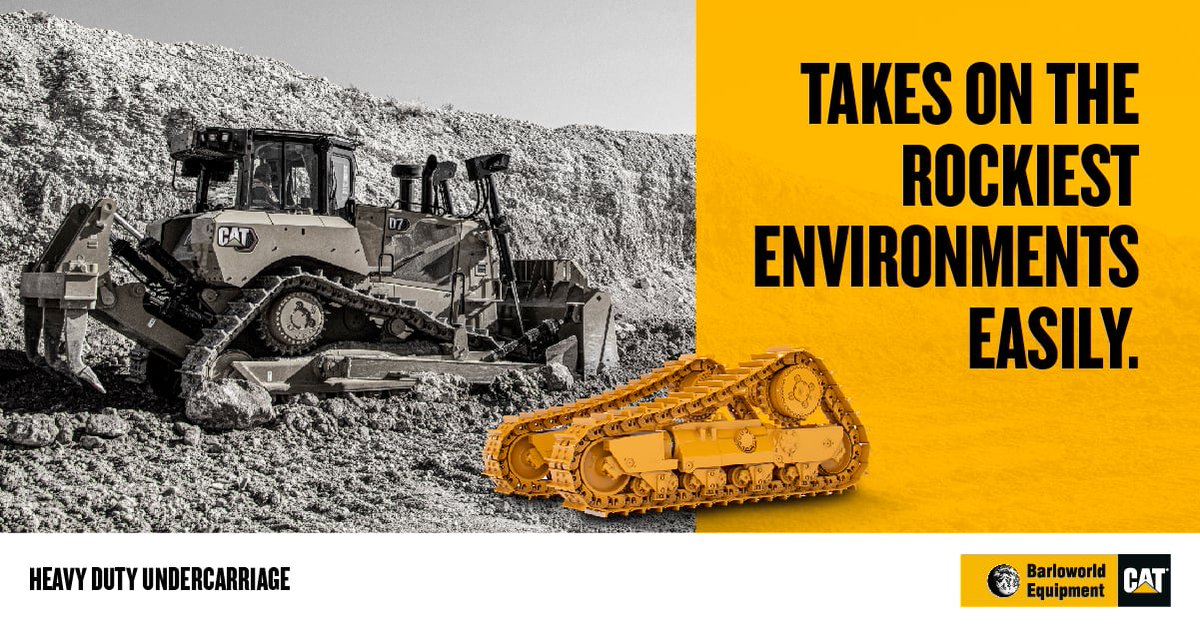 Barloworldequip's tweet photo. Boost efficiency and productivity with Cat® Heavy Duty Undercarriage, designed for tough hard rock applications. Take on the toughest jobs with confidence. Don't miss the chance to save 20% on all GET products: https://t.co/tBI2ivwF4d.
#CATPerformance #CATUndercarriages https://t.co/hmPFtPyh1j