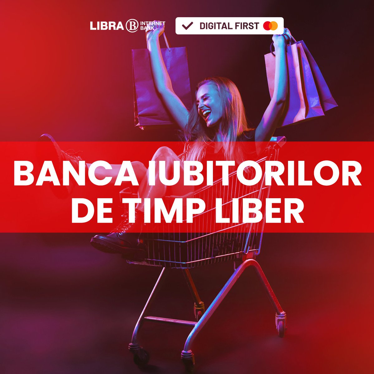 LIBRABANK's tweet photo. Suntem banca iubitorilor de timp liber - prima bancă din România înscrisă în programul Mastercard Digital First 😀 Profită și tu acum de experiența 100% digitală și comandă-ți un Card Avanpost ❤ https://t.co/CJqBacEfhH
#librainternetbank #cardavanpost #digitalfirst #mastercard https://t.co/wP1esE1Uv4
