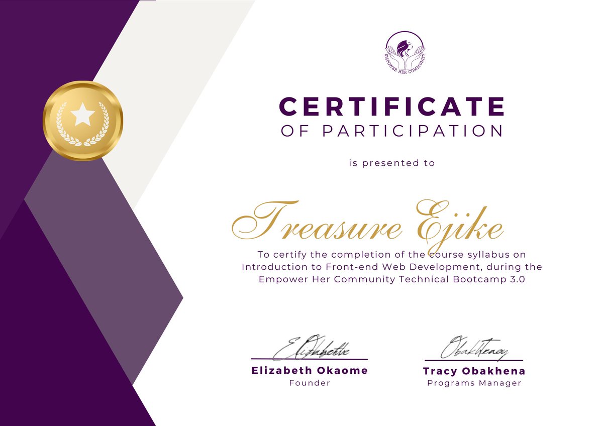 _tetraaa's tweet photo. Just checked my email and I did it! Completed EHC Technical Bootcamp 3.0! ππ Shoutout to the amazing instructors, mentors, and fellow boot campers who made this journey unforgettable. Thank you for this wonderful experience! #TechJourney
#EHCTechnicalBootcamp3 https://t.co/nEJr3AId7m