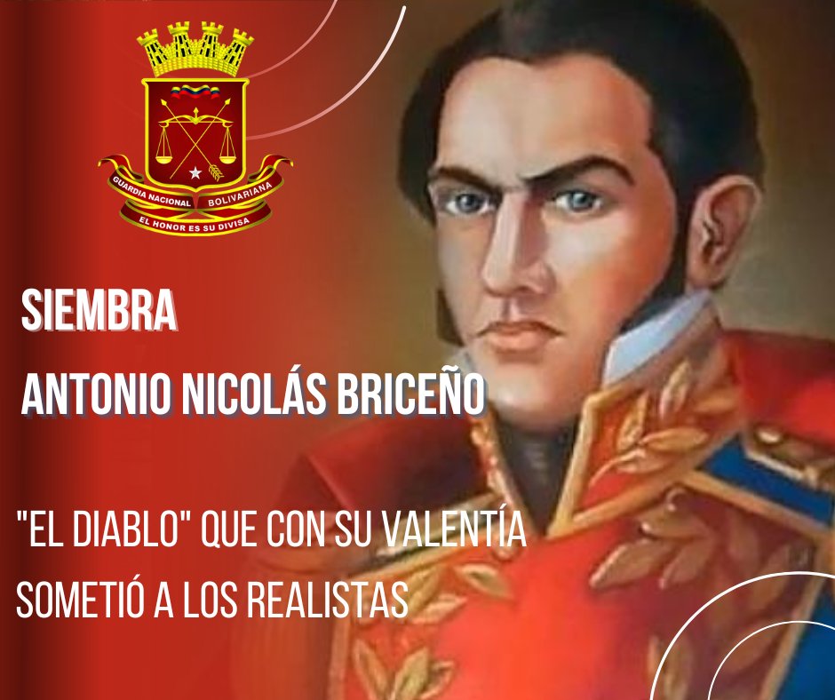 Recordamos  la siembra del valiente guerrero Antonio Nicolás Briceño, llamado "El Diablo" por los realistas. Su legado en la Guerra de Independencia de Venezuela permanecerá para siempre en la historia.