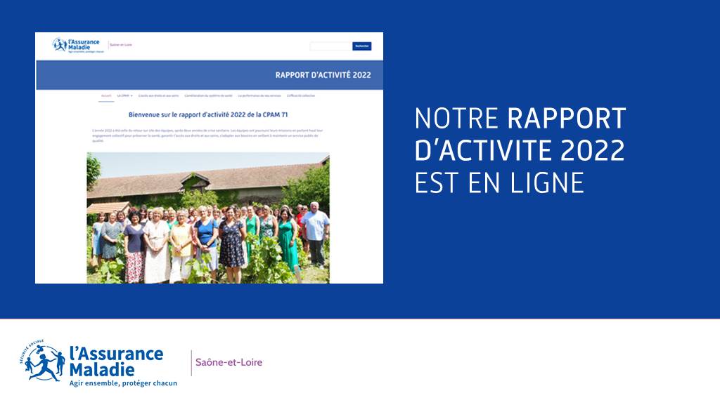 CPAM Saône-et-Loire Actu (@cpam_71) on Twitter photo 🔄 Retour sur 2022 | Nos actions pour favoriser l'accès aux droits et aux soins, protéger la santé des saone-et-loiriens sont retracées dans notre rapport d'activité :  assurance-maladie.ameli.fr/actualite/rapp…
#fiersdeproteger 🔄 Retour sur 2022 | Nos actions pour favoriser l'accès aux droits et aux soins, protéger la santé des saone-et-loiriens sont retracées dans notre rapport d'activité :  assurance-maladie.ameli.fr/actualite/rapp…
#fiersdeproteger