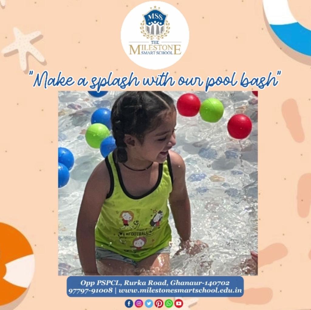 MilestoneGhana4's tweet image. “ Time is a pool to swim and dream and create in.” 
Nothing can be more refreshing than playing with cold water splashes along with the mates in this scorching heat. 
#Summer #SplashPool #WaterActivity
#BestSchoolNearMe #TheMilestoneSmartSchool #MSS #Ghanaur #Patiala #Punjab