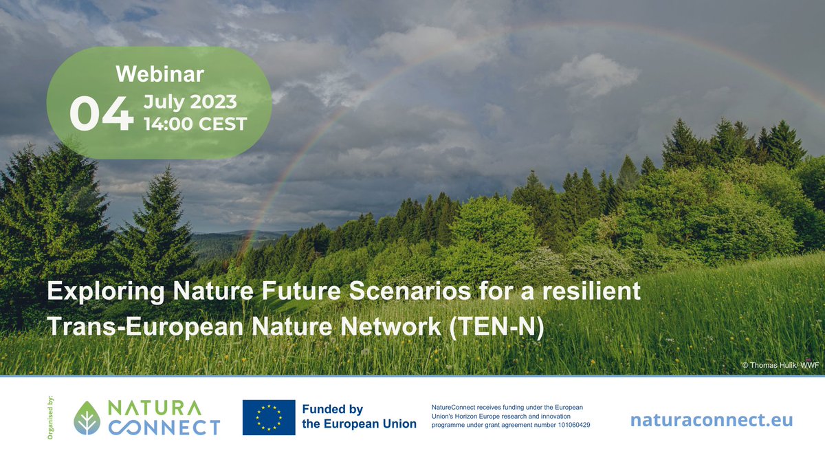 How can Nature Future Scenarios inform the design of a TEN-N in Europe?🧭Join us to explore different value perspectives of nature and share your views 💡Check the webinar programme and sign up at buff.ly/3XbvfdS