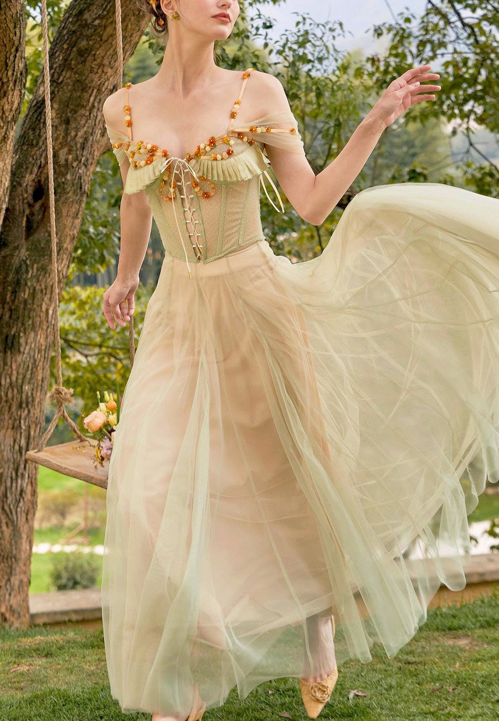 Tinkerbell ball gown cheap