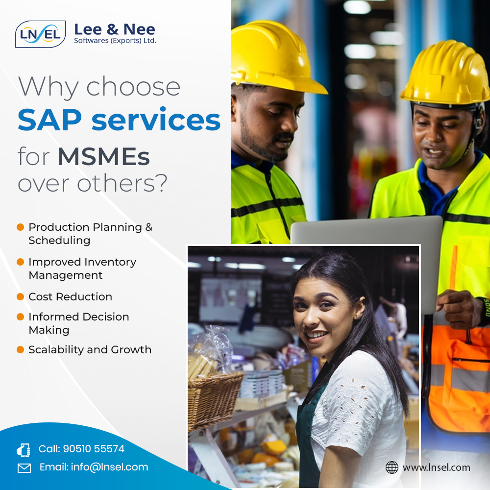 Unleash the Power of #SAPServices for #MSMEs
Discover why SAP service #standout from the rest for #business
Experience streamlined #productionplanning, enhanced #inventorymanagement #costreduction, informed #decisionmaking #scalability
Connect↓
lnsel.com
9051055574