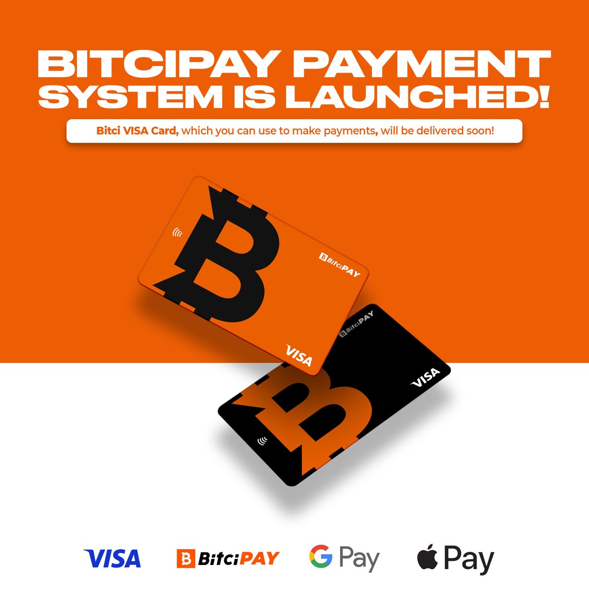 BitciChain's tweet photo. Bitci Ecosystem offers its users a brand new experience! ๐
Bitci VISA Card, which you can use for your payments, will be available soon! ๐ณ๐ฅณ
#Bitci #BitciVISACard #Bitcichain https://t.co/SWT78IM2O1