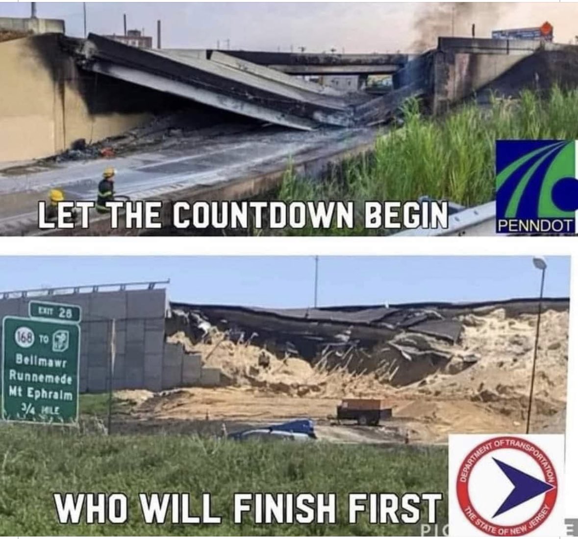 Lifetime of highway construction in Philly /South Jersey #Philly #southJersey #I95Collapse