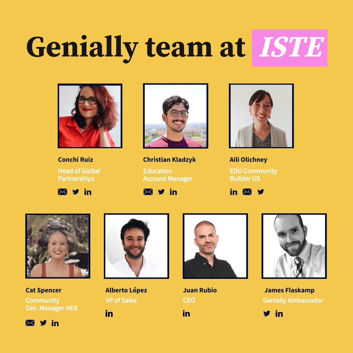Genially Community ❤️ (@geniallyforall) on Twitter photo I am so excited for #ISTELive23 and seeing some of the greatest people IRL 🥳 Just over a week left! Say hi or get a hug at <a href="/genially/">Genially</a> Booth #1212 <a href="/BeckyKeene/">Becky Keene 🦋</a>
<a href="/SMILELearning/">Laurie Guyon 🐘</a> <a href="/GreenScreenGal/">Erika Sandstrom #FETC #ISTE #SXSW</a> <a href="/mzJwinst/">Jessica</a> @JamesTheDLC <a href="/kerszi/">Kathi Kersznowski ⛵️</a> <a href="/sethfewell/">Seth Fewell | #ChangeMaker</a> <a href="/SalleeClark/">Sallee Clark 💜</a>
<a href="/MannyDiscoTech/">Manny Curiel (He/Him/El)✨ 🏳️🌈 SpringCue 🔜 ISTE</a> <a href="/jessxbo/">Jess 🩷</a> I am so excited for #ISTELive23 and seeing some of the greatest people IRL 🥳 Just over a week left! Say hi or get a hug at <a href="/genially/">Genially</a> Booth #1212 <a href="/BeckyKeene/">Becky Keene 🦋</a>
<a href="/SMILELearning/">Laurie Guyon 🐘</a> <a href="/GreenScreenGal/">Erika Sandstrom #FETC #ISTE #SXSW</a> <a href="/mzJwinst/">Jessica</a> @JamesTheDLC <a href="/kerszi/">Kathi Kersznowski ⛵️</a> <a href="/sethfewell/">Seth Fewell | #ChangeMaker</a> <a href="/SalleeClark/">Sallee Clark 💜</a>
<a href="/MannyDiscoTech/">Manny Curiel (He/Him/El)✨ 🏳️🌈 SpringCue 🔜 ISTE</a> <a href="/jessxbo/">Jess 🩷</a>