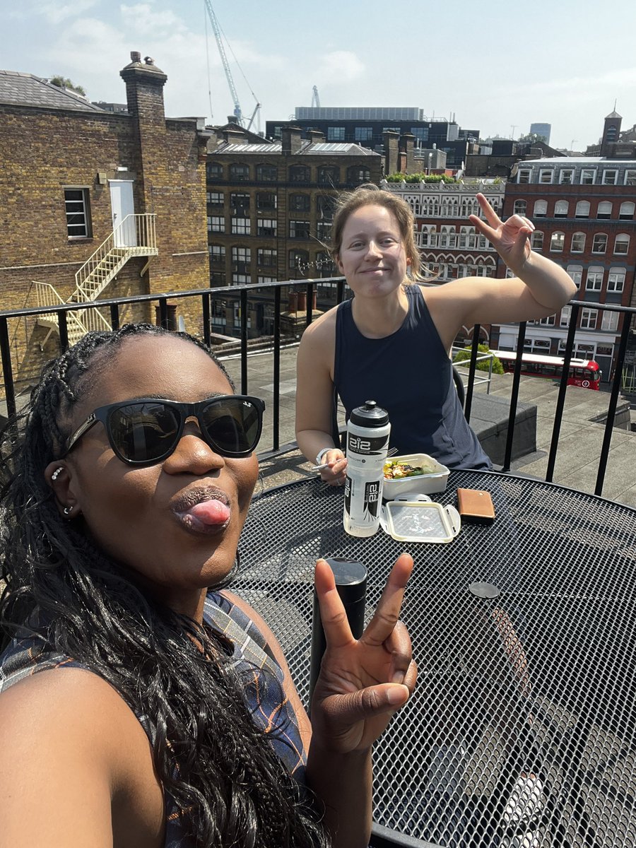 OnyekaOnline's tweet photo. W/C 12/6 #Tweeknotes:
Like every other Brit this week, I headed into the office more to enjoy aircon & dine al fresco. Love that my buddy was on the same page too✌🏾
Took the opportunity to FINALLY grab a coffee with @madebycatem, who’s a year into working at @PublicDigitalHQ 🫶🏾 https://t.co/sDFHA48q18