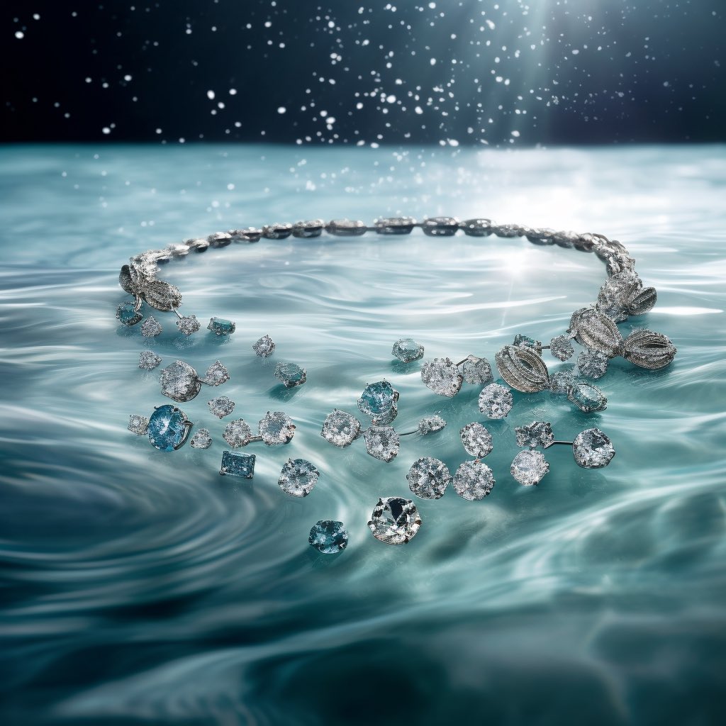 eka_koma's tweet photo. Futuristic necklace 🫧

#ekakoma #ekakomajewelry #jewelrydesigner #necklace #futuristic #aijewelry #ai #midjourney #aiart #AIArtCommuity #midjorneyart #diamondnecklace https://t.co/HdtEl2Ofl1