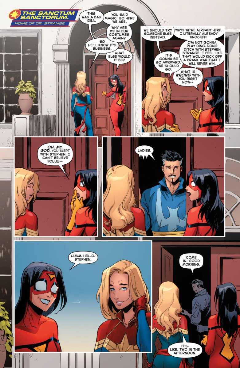 chelseajoydiaz's tweet photo. Stephen Strange / Carol Danvers / Jessica Drew 

#CaptainMarvel 28th Issue
🤝🤝🤝🤝🤝🤝🤝🤝🤝🤝
#CaptainMarvel 50th Issue

#StranVers
#CarolJess https://t.co/R4oOj66Xw1