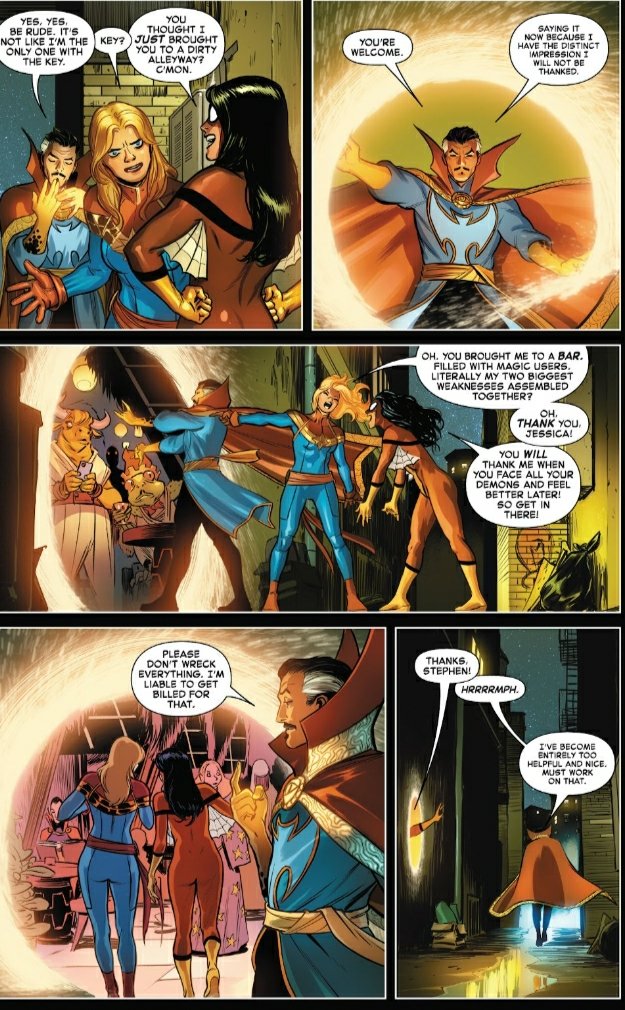 chelseajoydiaz's tweet photo. Stephen Strange / Carol Danvers / Jessica Drew 

#CaptainMarvel 28th Issue
🤝🤝🤝🤝🤝🤝🤝🤝🤝🤝
#CaptainMarvel 50th Issue

#StranVers
#CarolJess https://t.co/R4oOj66Xw1