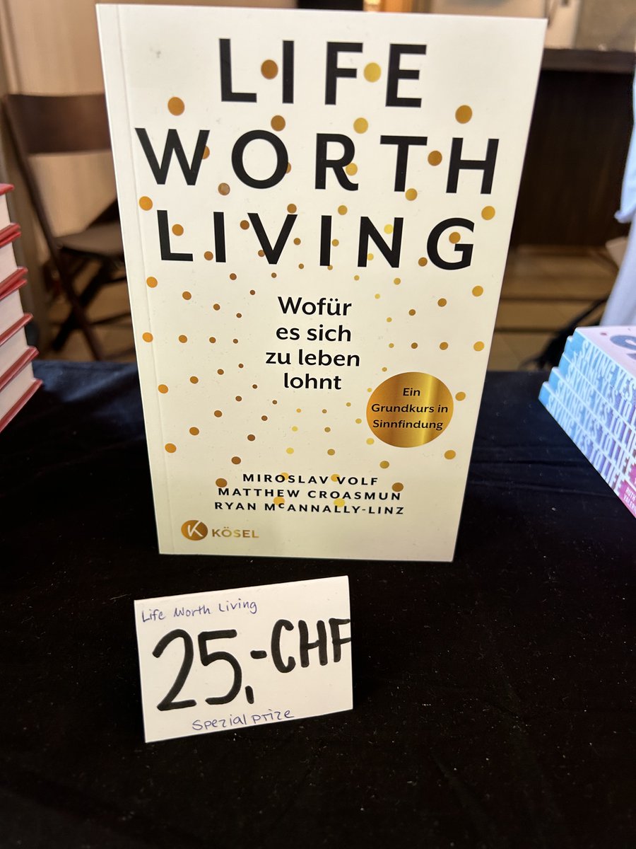 German translation of Life Worth Living is now out. A photo from the book stand at a conference in Fribourg University. Sold out at the venue, though (which is both good and bad).