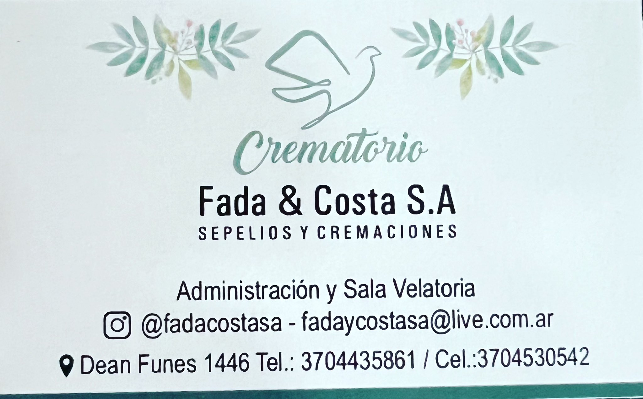 Cochería Fada & Costa Sa Sepelios y Cremaciones